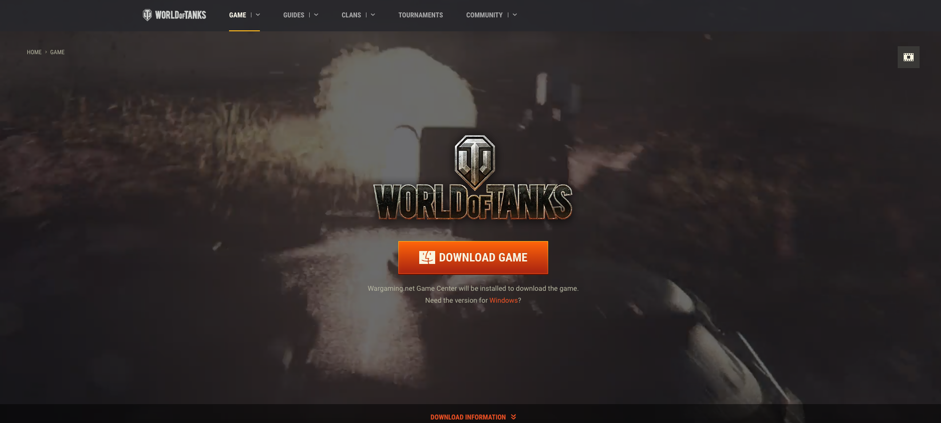 world of tanks homepage