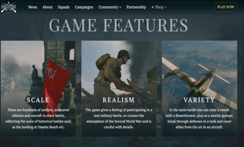 enlisted console game online features