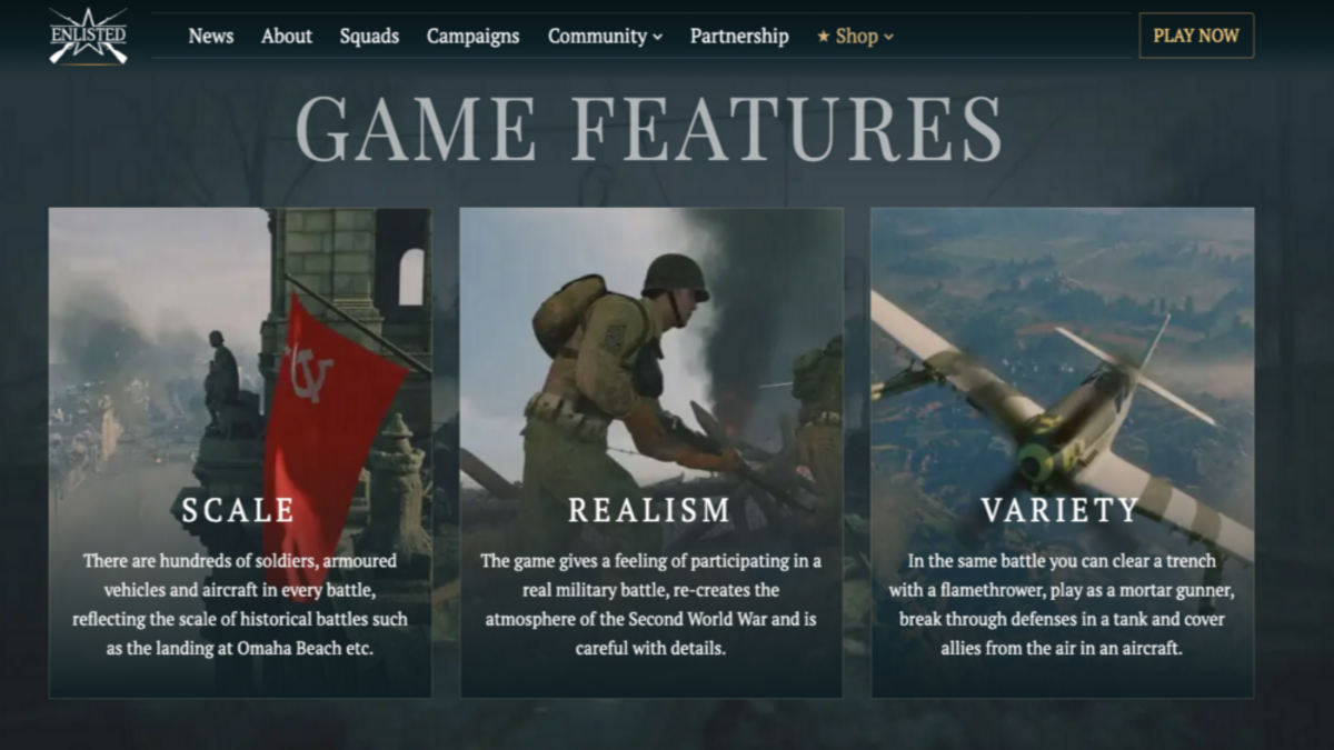 enlisted console game online features